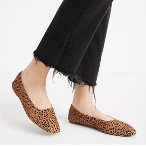 Madewell Leopard Calf Hair Flats, Size 6 1/2